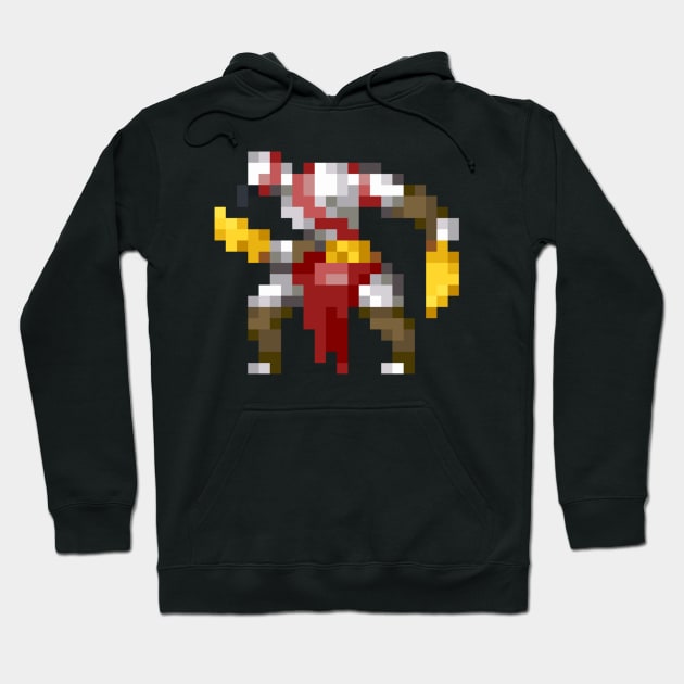 Kratos low-res pixelart Hoodie by JinnPixel